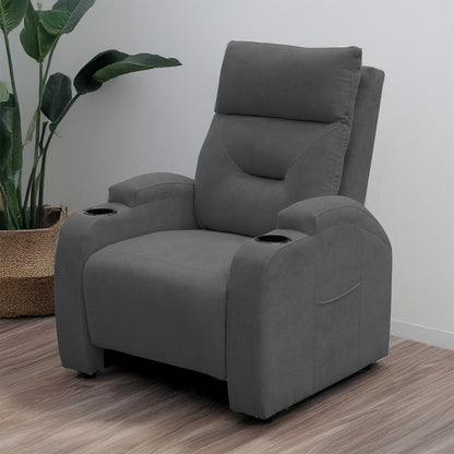 Silla reclinable logan 1 puesto estatico microfibra gris
